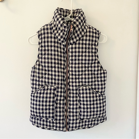 PUFFER VEST-BLACK CHECKERED 121725bri